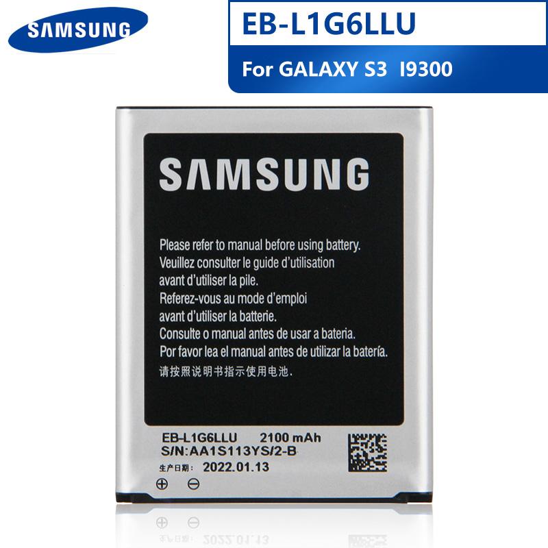 Оригинальный запасной аккумулятор EB-L1G6LLU для Samsung GALAXY S3 I9300 I9308 L710 I535 EB-L1G6LLA NFC 2100 мАч