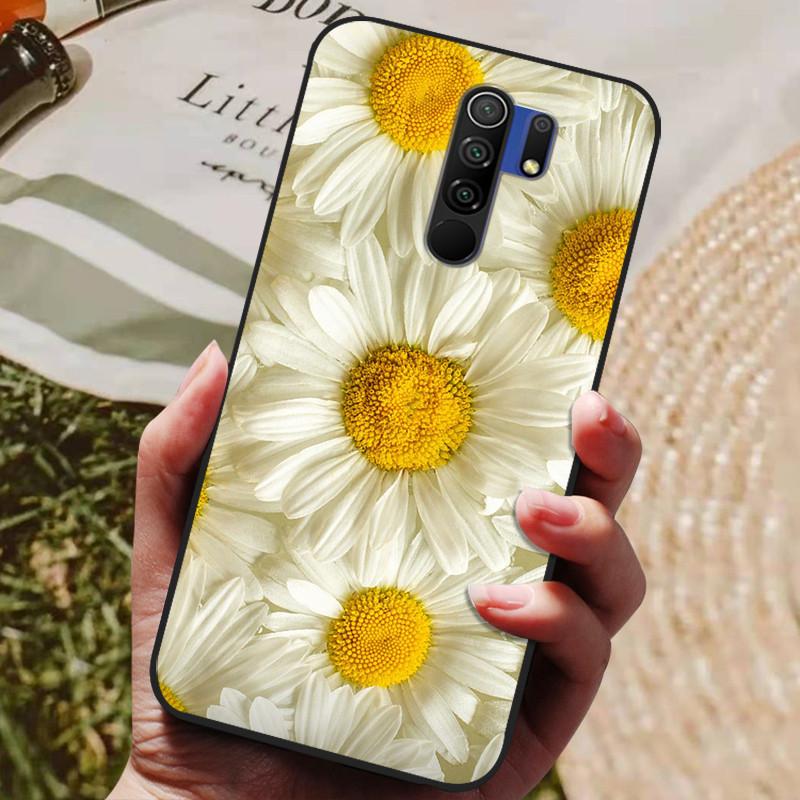 Для чехла Xiaomi Redmi 9 Чехол Кот Цветок волк Силиконовый чехол для Redmi 9 redmi9 Чехол Бампер 6.53" Ударопрочный Чехол для телефона Coque