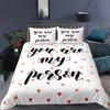 3D Printed Couple Bedding Set I Love You Crown Duvet Cover Double Twin Full Queen King Adult Kids Bedclothes Quilt Cover 2/3pcs