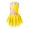 Figure Skating Dresses for Girls Shiny Rhinestone Gymnastics Leotards Girls Ballet Dance