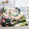 Genshin Impact Nahida Throw Blanket Flannel Soft Kawaii Cute Cartoon Nahida Genshin Autumn Anime Breathable Bedding Travel Throw