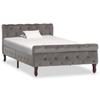 Grey Velvet Bed Frame 100 x 200 cm