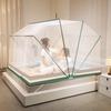 Upgraded sleeping grid and cooling mat style full bottom mosquito net with six strand bracket and high internet celebrity folding mosquito net