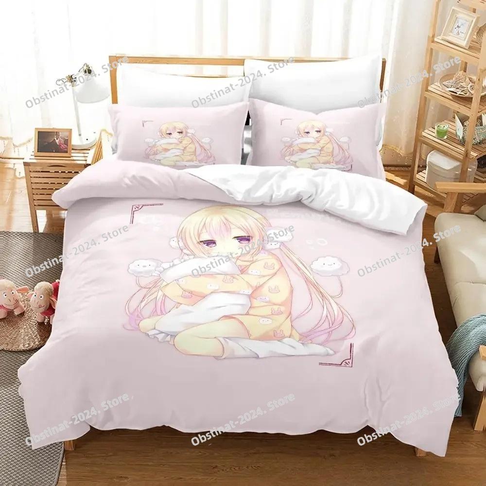 Новый комплект постельного белья Anime Magical Girl Raising Project Single Twin Full Queen King Size Bed Set Adult Kids Bedroom Duvet Cover Sets