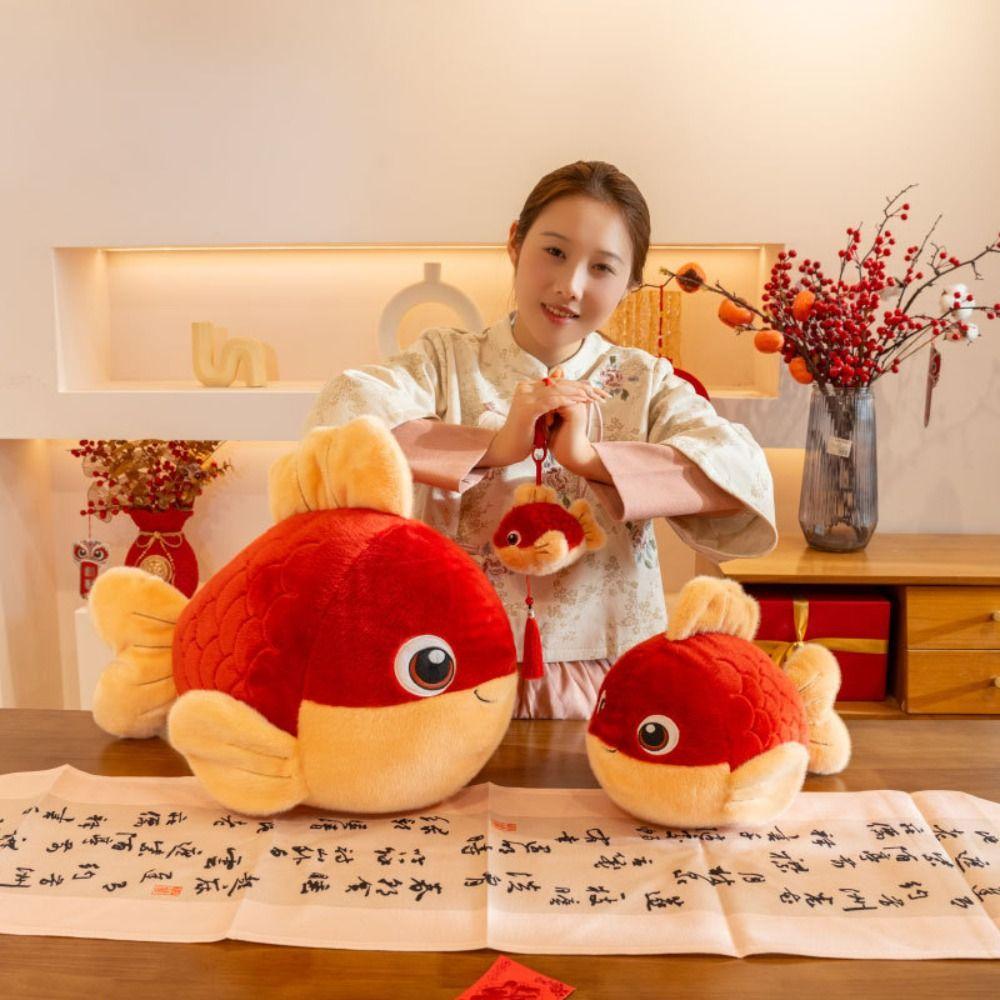 Cute Simulated Carp Fish Doll Goldfish Stuffed Doll Chinese New Year Gift