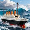 Cruise Ship RMS Titanic Boat Building Blocks Toy Set City Model Building Boat Bricks Toys for Children Adult Gift No Box