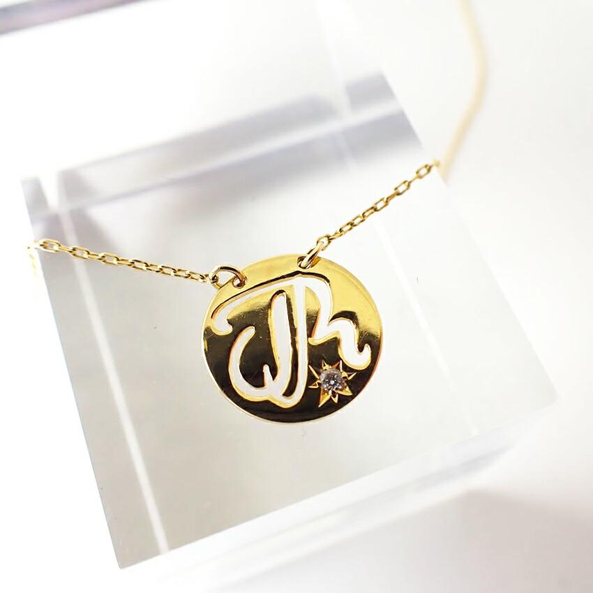 Pre-owned Star Jewelry K18 Diamond Initial R Necklace/Pendant/j66-5