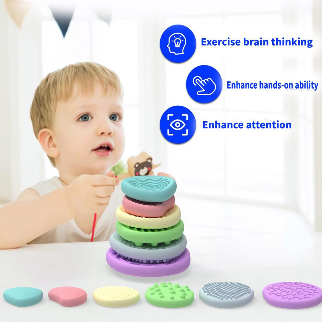 Детский сенсорный камень для активности, успокаивающая игрушка для снятия стресса и тревоги, новинка, силиконовый камень, гаджет, текстурированный