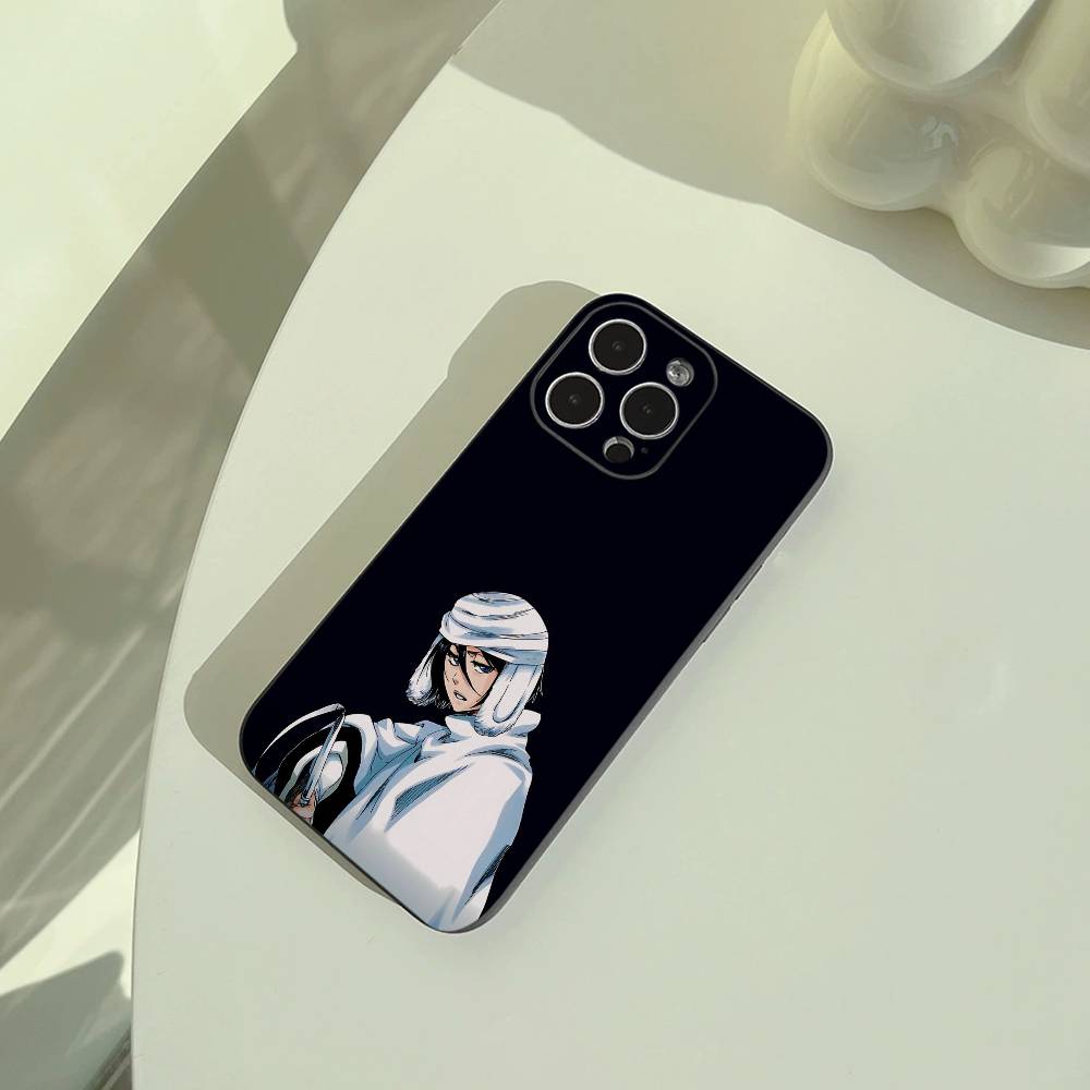 B-Bleach- anime- Rukia- Kuchiki Phone Case For iPhone 17,16,15,14,13,12,11 Pro Max,16/15/14Plus,XS Soft Black Cover