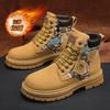 Мужская обувь осень и зима новая повседневная обувь модные уличные бархатные ботинки Мартина персонализированные теплые зимние ботинки