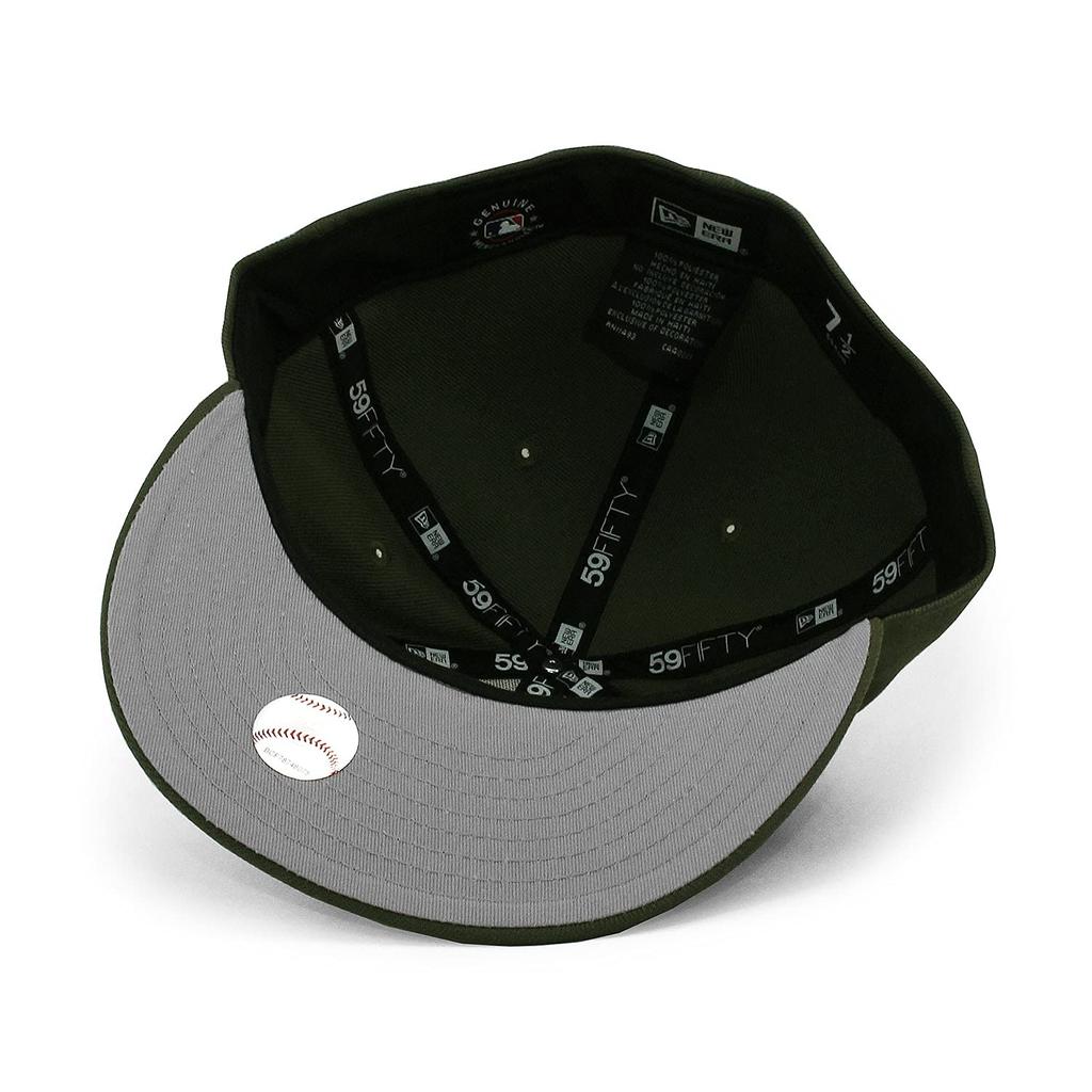 (Новая эра) New York Yankees 59FIFTY [MLB 2T TEAM-BASIC FITTED CAP] NEW ERA NEW YORK YANKEES Оливковый OLIVE Высшая лига 5950 (7-58 (приблизительно. 60,6 см))