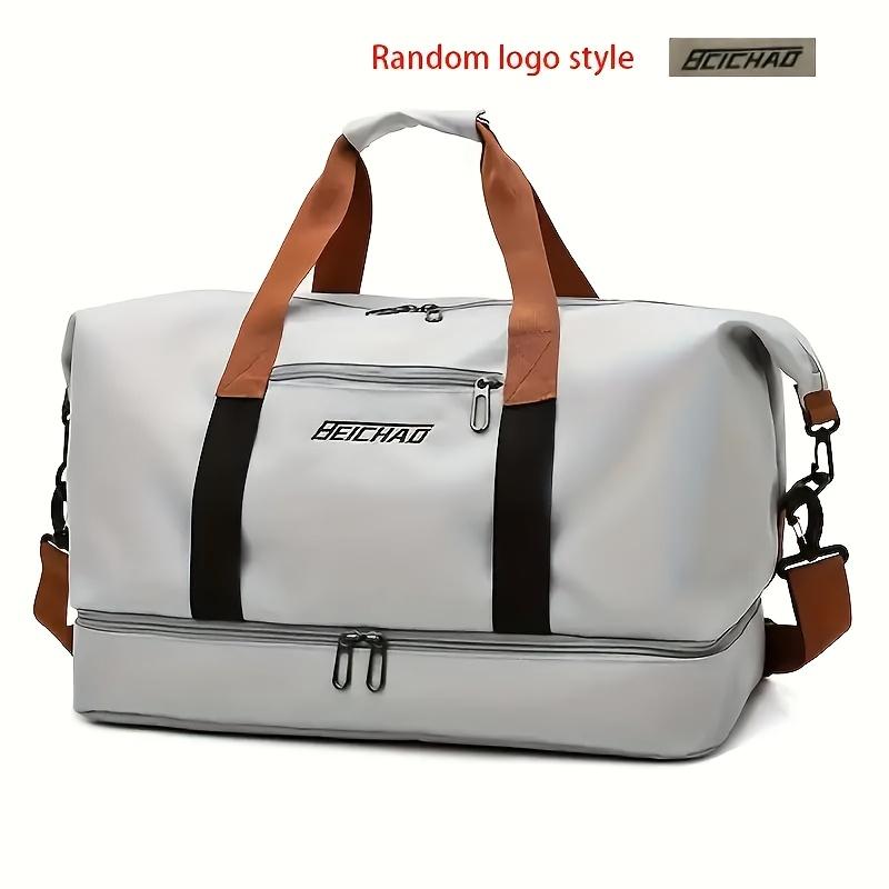 Женская дорожная сумка-даффл большой вместимости из легкой ткани Оксфорд, многоцелевая ручная кладь для ночевки, застежка-молния
