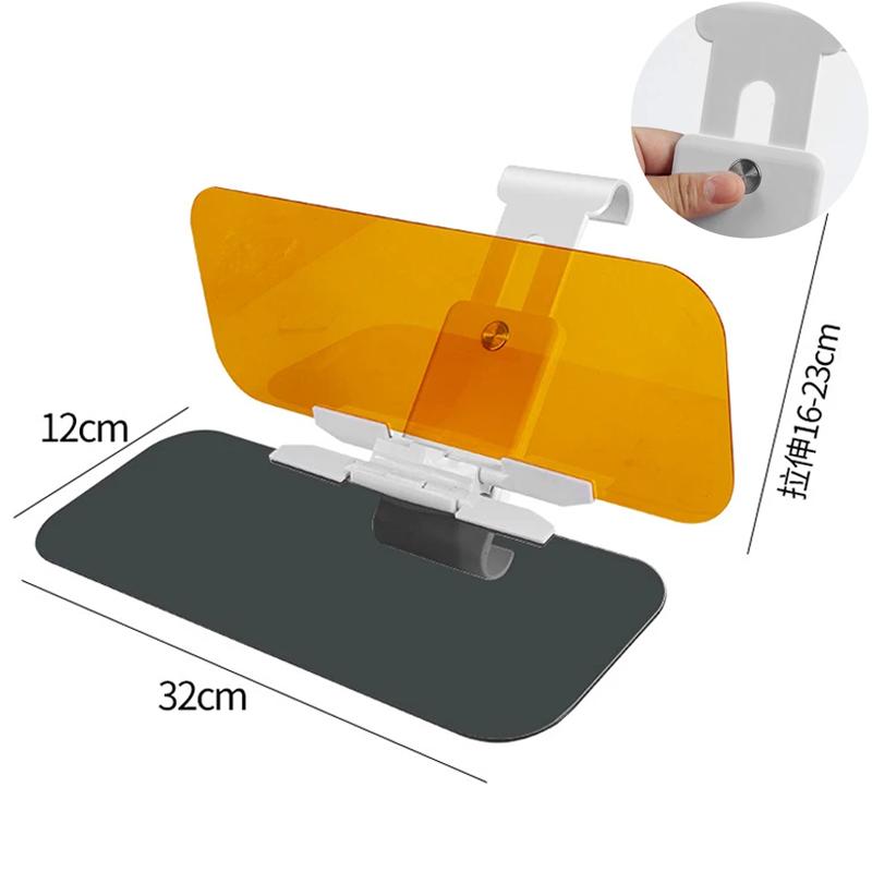 Автомобильный солнцезащитный козырек HD с защитой от УФ-лучей днем ​​и ночью, противоослепляющие очки, клипса для вождения, защитный козырек для обзора, вращающееся зеркало для вождения