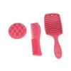 Набор из 3 предметов: расческа и гребень, полая расческа, расческа с широкими зубьями, расческа с двойными зубьями для