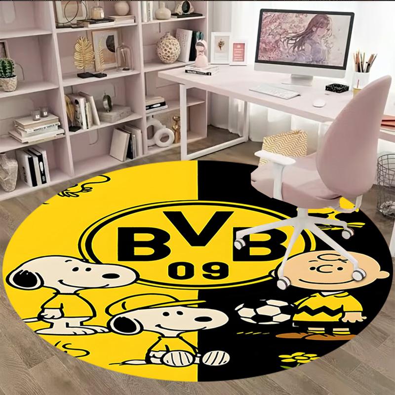 1pc B-BVB Carpet, Round Rug, Comfortable, Suitable for Entryways, Living Rooms, Office, And Bedrooms, Christmas Decoration