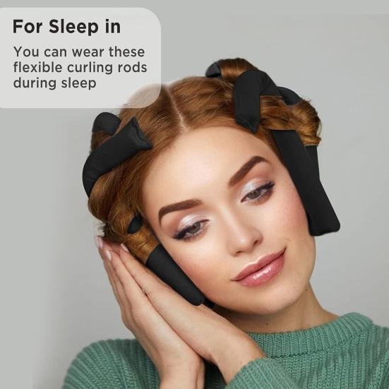6 шт., бигуди для волос без нагрева, для женщин и девочек, для сна, на ночь, ленивые, большие, волнистые