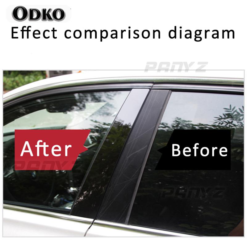 6Pcs Car Pillar Posts for Range Rover Evoque L551 5-Door Door Window Molding Cover Trims Stickers Decal