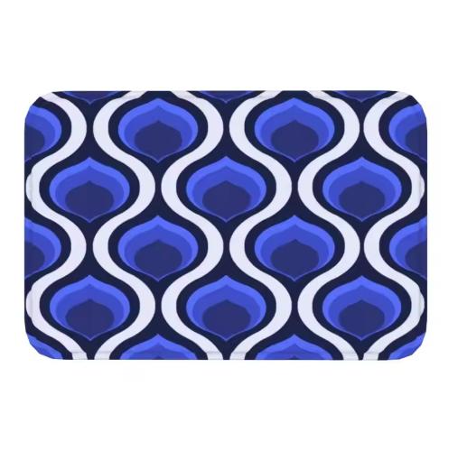 Orla Kiely Mid Century Modern Scandinavian Style Non-Slip Floor Mat, Quick Dry Decorative Rug for Garden and Garage Entrance