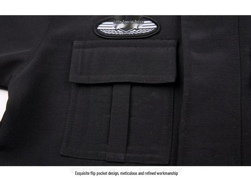 Детский полицейский костюм - Зимний бархатный наряд для выступлений для мальчиков и девочек в детском саду