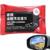 10Pcs Car Window Glass Oil Film Remover Oil Film Cleaning Wipes Car Oil Stain Cleaner Vehicle Window Powerful Decontamination