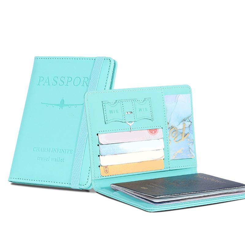 Женские и мужские Rfid винтажные деловые обложки для паспорта держатель многофункциональный ID банковская карта PU кожаный кошелек чехол дорожные аксессуары
