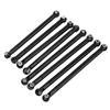 8PCS Metal Full Car Tie Rod Tie Lever Link Pull Rod for MN86 Series Model Upgrade RC CarBlack