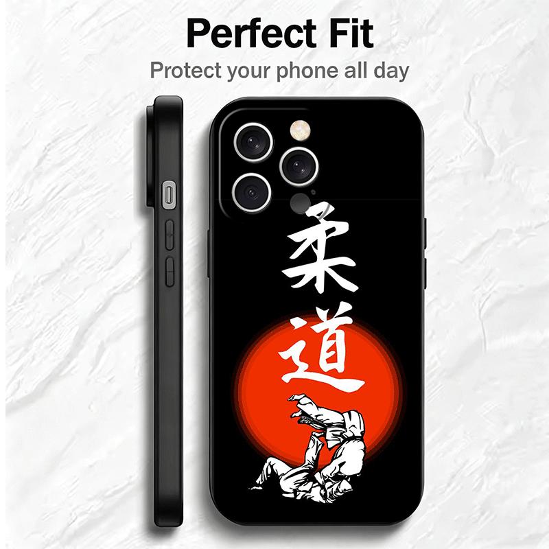 Мягкий чехол для телефона Judo Jiu Jitsu BJJ Brazilian для iPhone 16 16E 17 Air 15 Pro Max 14 Plus 13 Mini 11 12 7 Черный Задняя панель