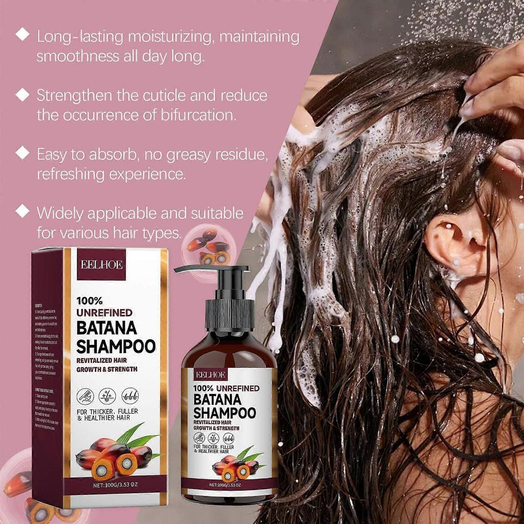 Eelhoe Batana Oil Shampoo - Moisturizing, Repairing, Nourishing For Dry And Frizzy Hair, Smooth, Shiny, And Oil-Control Shampoo