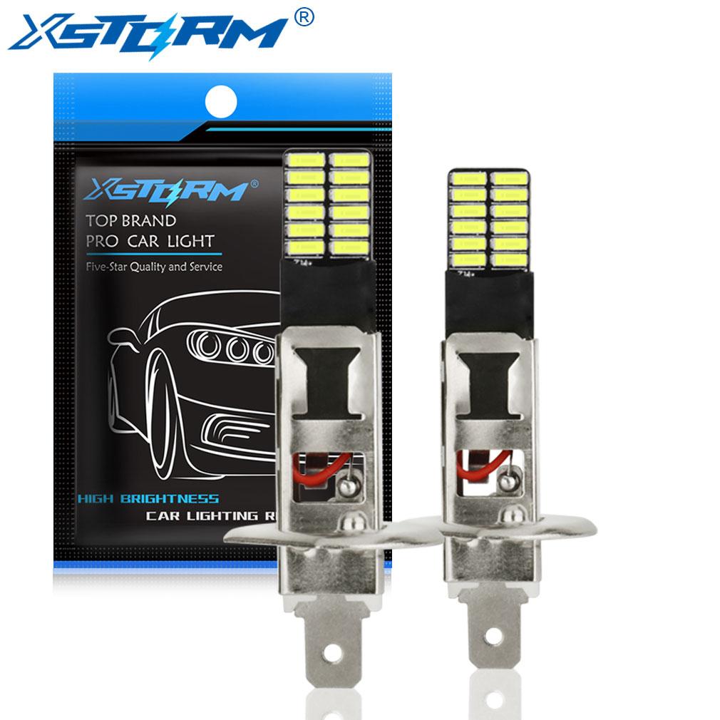 2шт H1 H3 светодиодные противотуманные фары лампы 6000K белые супер яркие высокой мощности автомобильные DRL авто лампы