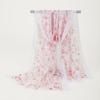 Summer Floral Printed Scarf Elegant Lightweight Chiffon Silk Shawls Travel Beach Sunscreen Towel Fashion Headband Turban