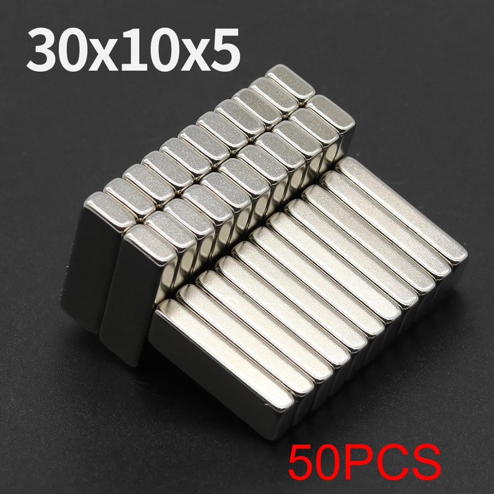 30x10x5 мм Мощный Неодимовый Магнит N35 NdfeB Постоянный Магнитный блоки Супер Сильные Магниты для Холодильника DIY