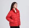Down jacket women's short new autumn and winter light and loose stand-up collar thin white duck down lightweight coat