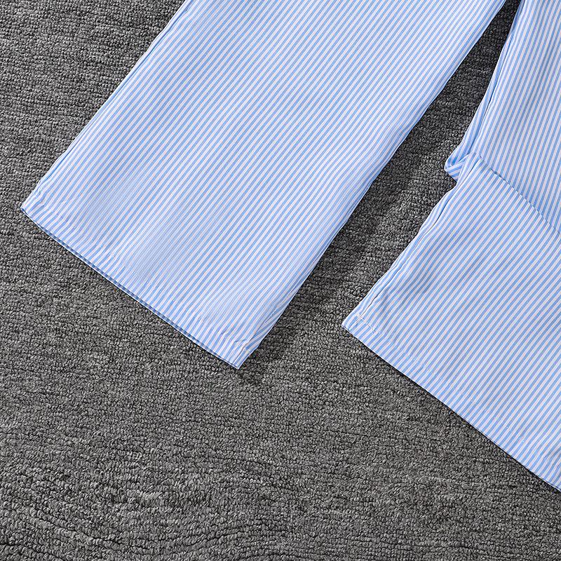 Костюм для девочки Детская одежда 6-12 лет Детский летний новый полосатый жилет + повседневные брюки костюм