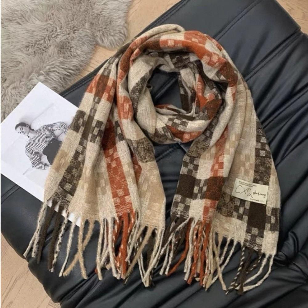 Imitation Cashmere Winter Scarf Windproof Warm Shawl Wrap Fashion Knitted Scarf Autumn