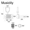 Musiclily Pro L3+R3 Vintage Kluson-Type Tuners for LP, SG, and Les Paul Electric/Acoustic Guitars, with Nickel Keystone Buttons