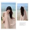 Sanya Seaside Tencel Halter Neck Fairy Летняя узкая длинная юбка