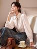 Korean Style Autumn Women's Shirts 2023 Turn-down Collar Long Sleeve Pockets Office Lady Women's Clothing MXC41C0075