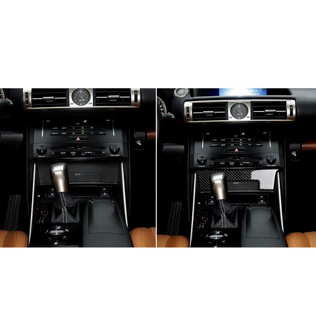Для Lexus IS250 2013-Центральная панель приборной панели из углеродного волокна под накладкой, аксессуары для украшения интерьера автомобиля