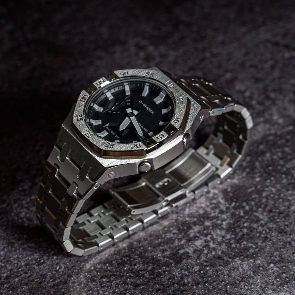 Совместимый комплект Full Metal Kit Full Metal Kit Silver [GEARS CLUB] G-SHOCK GA-2100