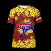 Men T-shirt Australia Flag Graphic 3D Print O-Neck Tops 2023 Summer Fashion Short Sleeves Tee Oversized Mens Clothing Pullover