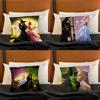 WWicked Musical Green Pink Print Polyester Pillow Case for Valentine gift Home Sofa Cushion Cover Decoration Custom
