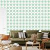 Wallpaper Basic Retro Checkered White and Mint 50x1000