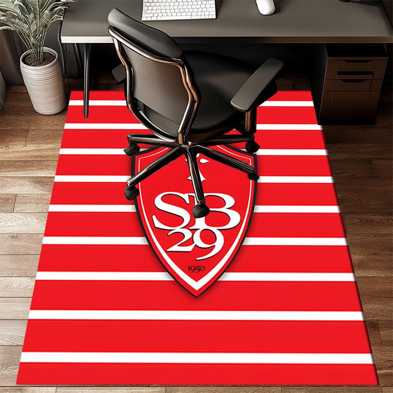 Strength Brestois Emblem Rug for Living Room, Game Rooms, Office, Bedroom, Office Floor Mat Playful Design, fan gifts Christmas decor