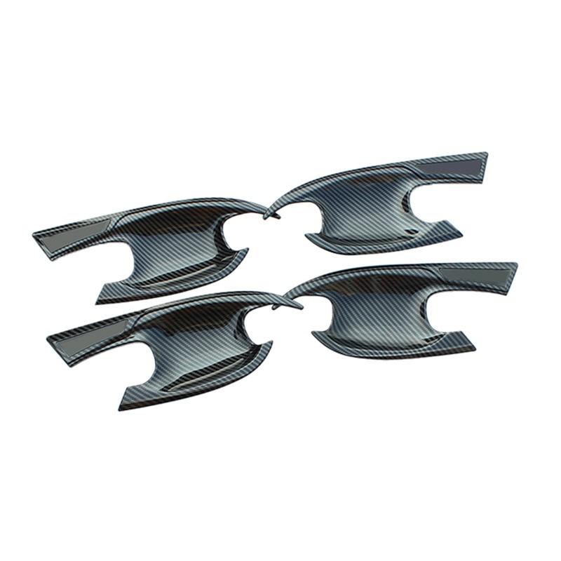 Car Decoration Door Bowl Handle Cover For Hyundai Tucson NX4 -2024 Carbon Fiber Chrome Silver Cars Accessories