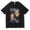 Rapper Tupac 2pac T Shirt Harajuku Hip Hop T-shirt Y2K Clothes Oversized Men Tshirt Street Clothing Tops Casual Women Cotton Tee