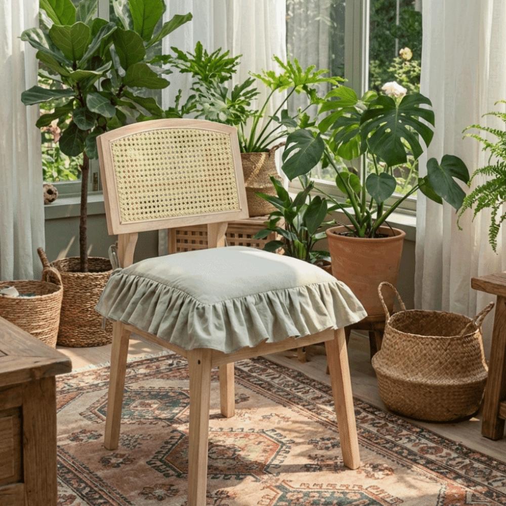 Vintage Seat Mat Cover Soft Chair Slipcover Home Decor Chair Cushion Covers Kitchen Chair