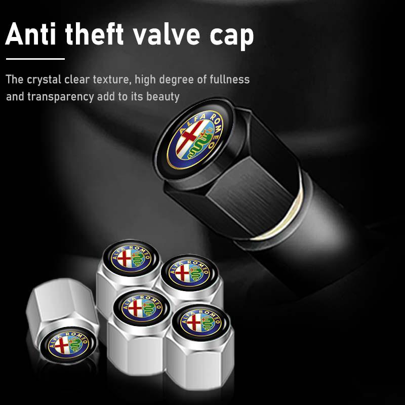 5pcs Car Wheel Tire Valve Stem Covers Cap Decoration Accessories For Alfa Romeo Giulietta GT 159 147 156 Mito Brera Giulia ysdf45