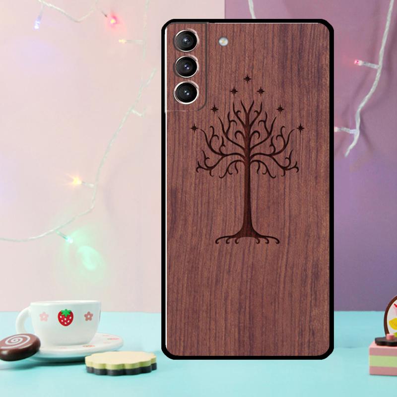 Дерево Цветок Бамбук Деревянный Чехол Для Samsung Galaxy S24 S21 S22 S23 Ultra Plus S20 FE S8 S9 S10 Note 10 20 Ultra Обложка