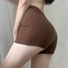 Женские спортивные шорты с высокой талией, подтягивающие ягодицы, в европейском и американском стиле (Длина 3/4, Облегающий, Защита от открытых участков тела)
