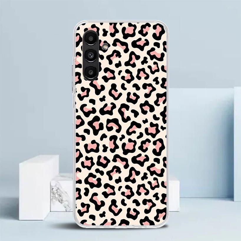 Чехол с леопардовым принтом для Samsung Galaxy A17 A37 A57 A16 A15 A14 A13 A56 A55 A54 A53 A36 A35 A34 A33 A26 A25 A24 A23 Galaxy A